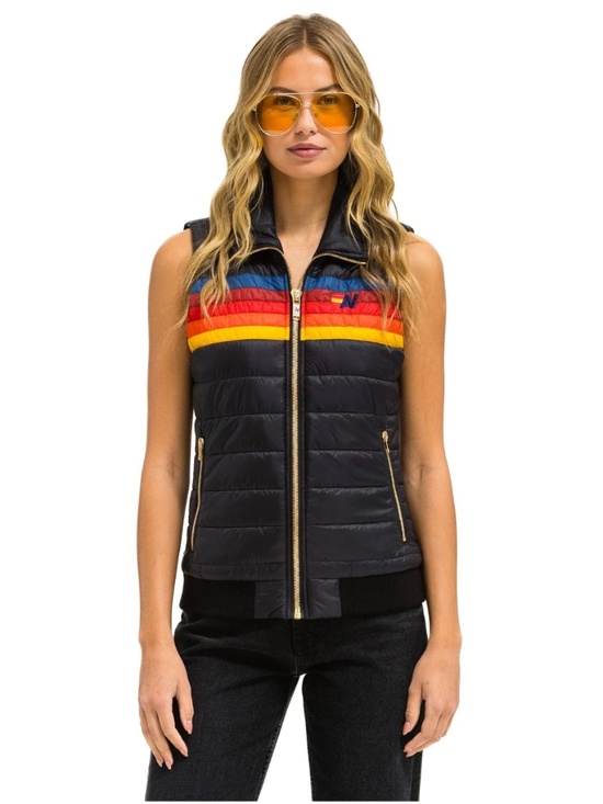 Aviator Nation Jackets & Blazers - Aviator Nation Women's 5 Stripe Vest - Black XS